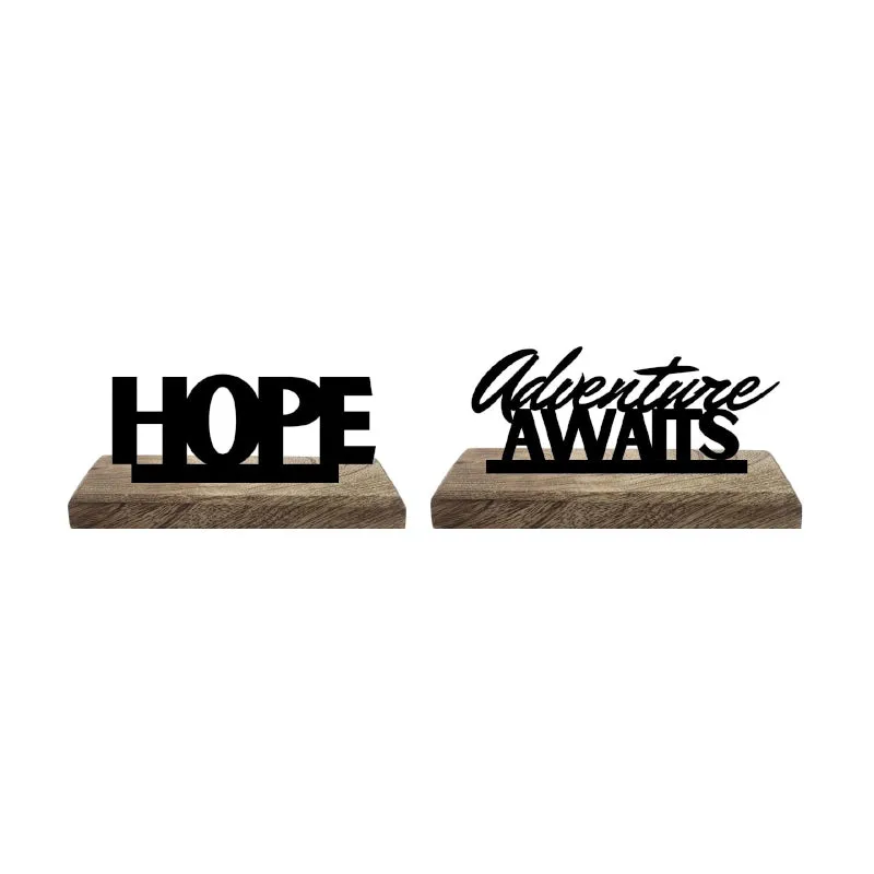 Boundless Optimism Typography Showpiece - Set Of Two media 6