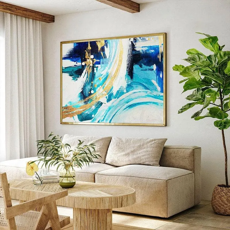 Reverence Canvas Wall Painting - Gold Frame media 1