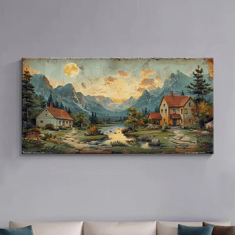 Countryside Charm Cottage Wall Painting media 1