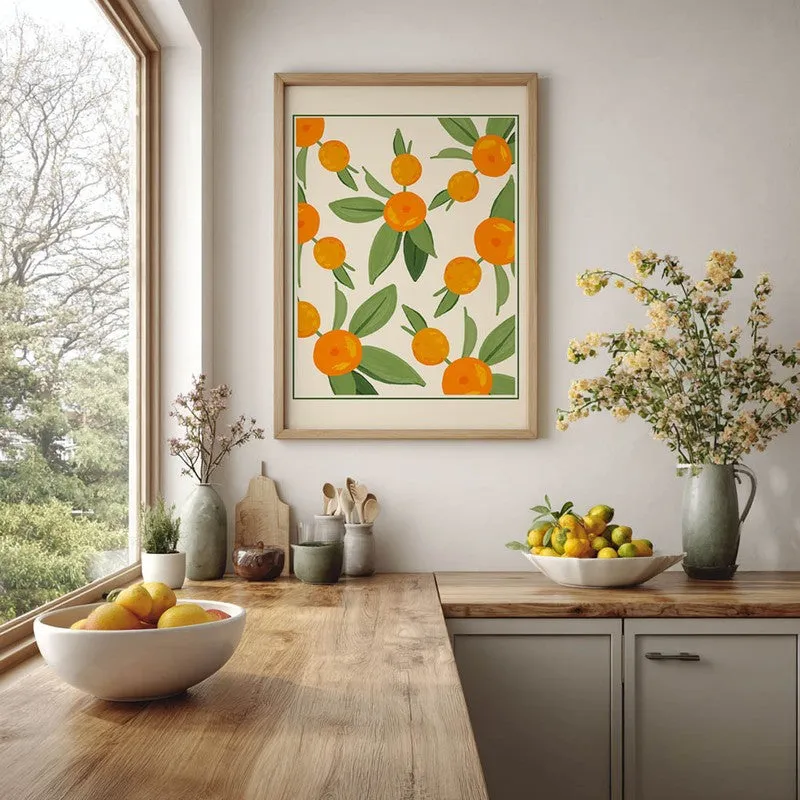 Citrus Aura Archival Canvas Wall Art - Brown media 6