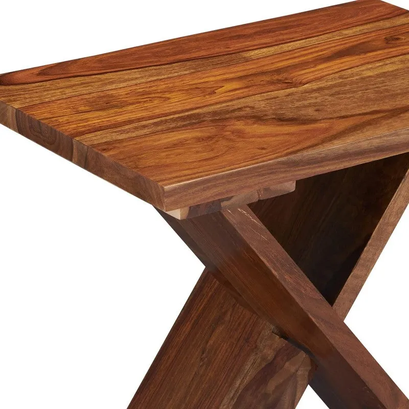 Cverox Sheesham Wooden Side & Bedside Table - Brown media 9