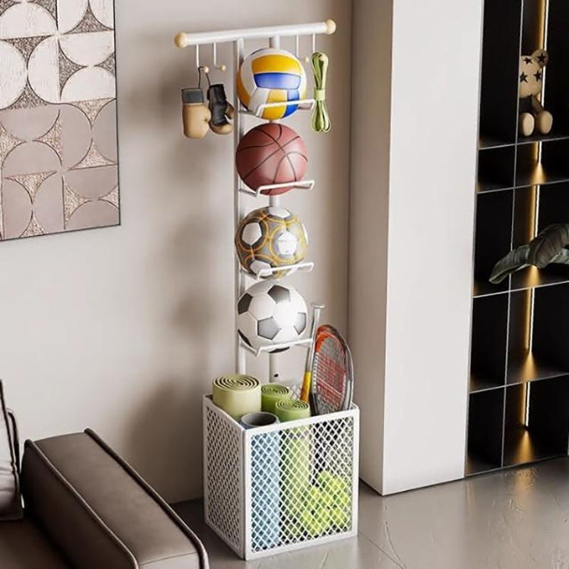 Velora Ball Storage Rack - White media 7