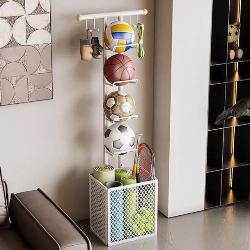 Velora Ball Storage Rack - White media 7