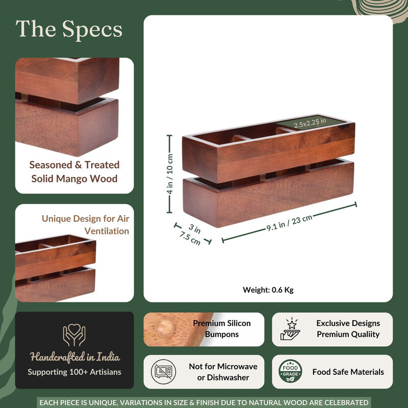Zera Wooden Cutlery Holder image 13