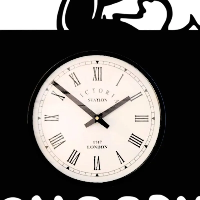 Snoopy Steel Analog Wall Clock - Black media 5