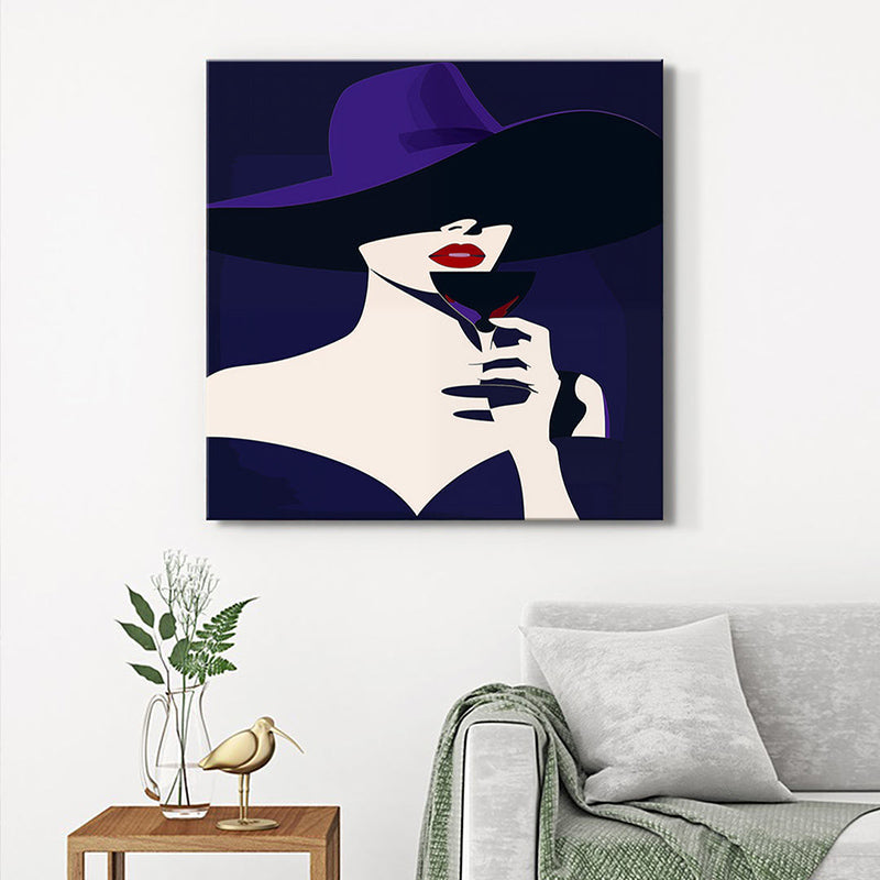 Mafia Brunette Model Silhouette Wall Painting