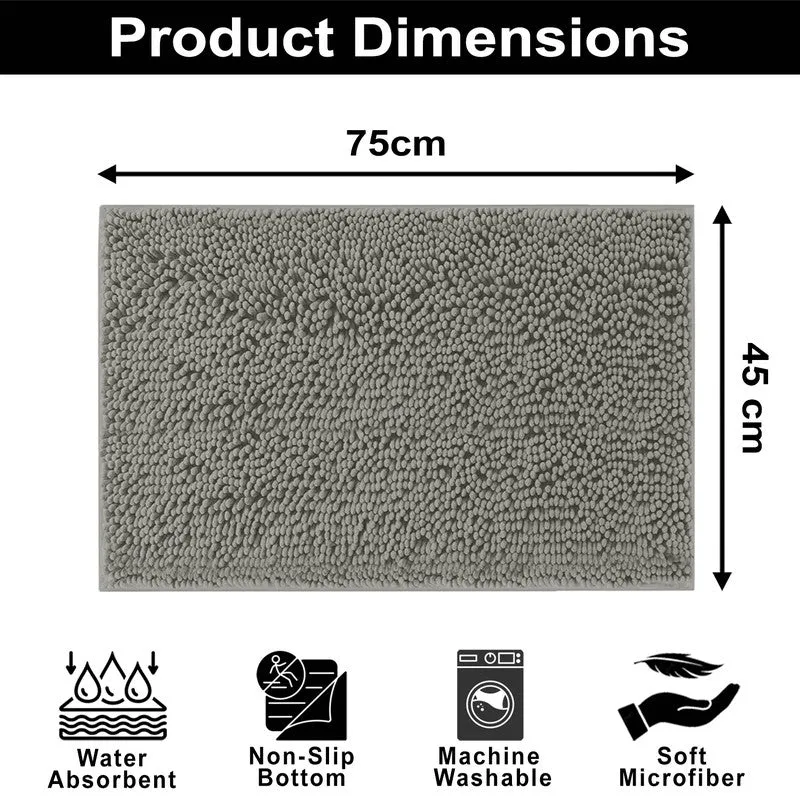 CalmCore Solid Microfiber Bath Mat - Grey media 9