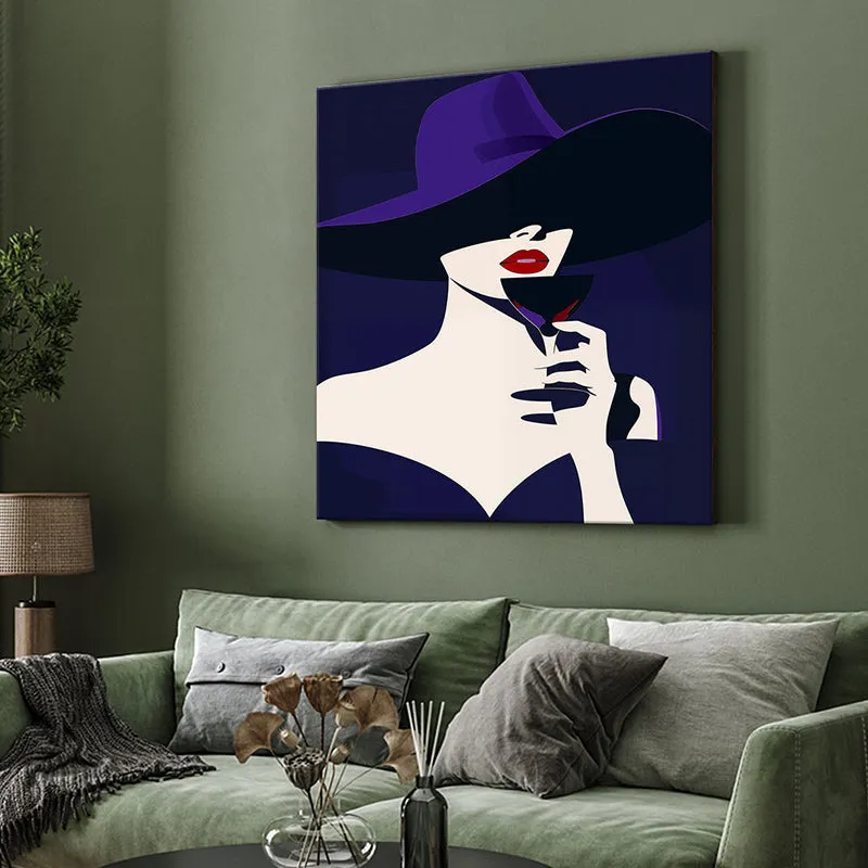 Mafia Brunette Model Silhouette Wall Painting media 4