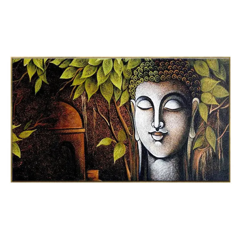 Buddha And Bodhi Tree Wall Painting media 6