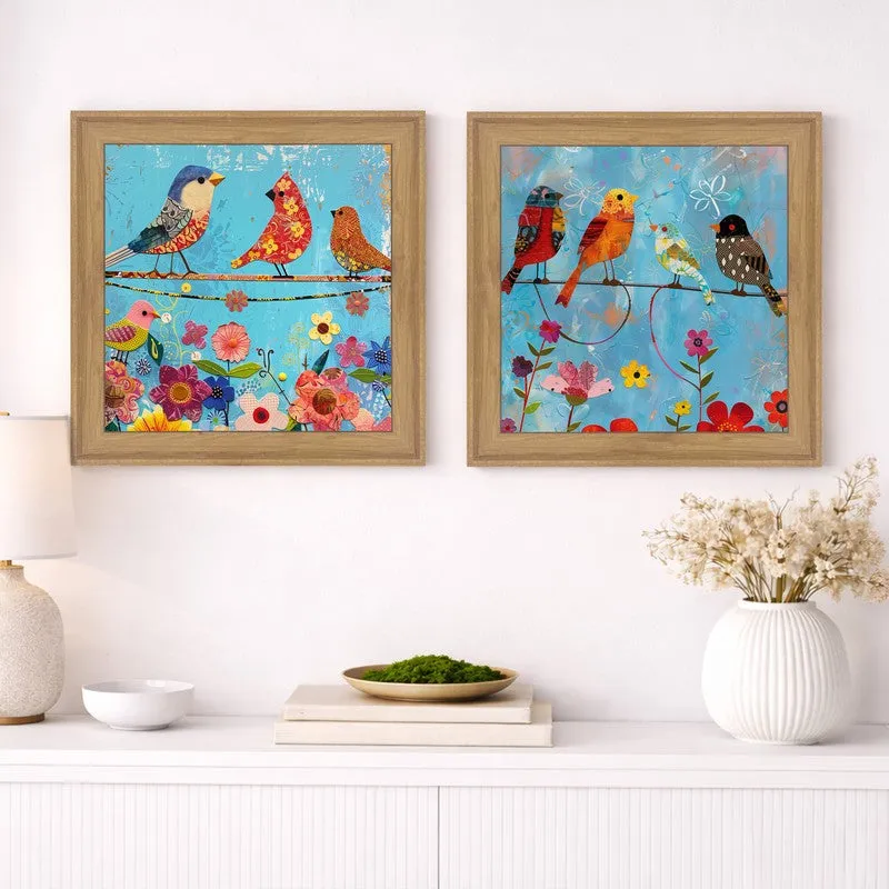 Birds Of Color Wall Art - Set Of Two media 1