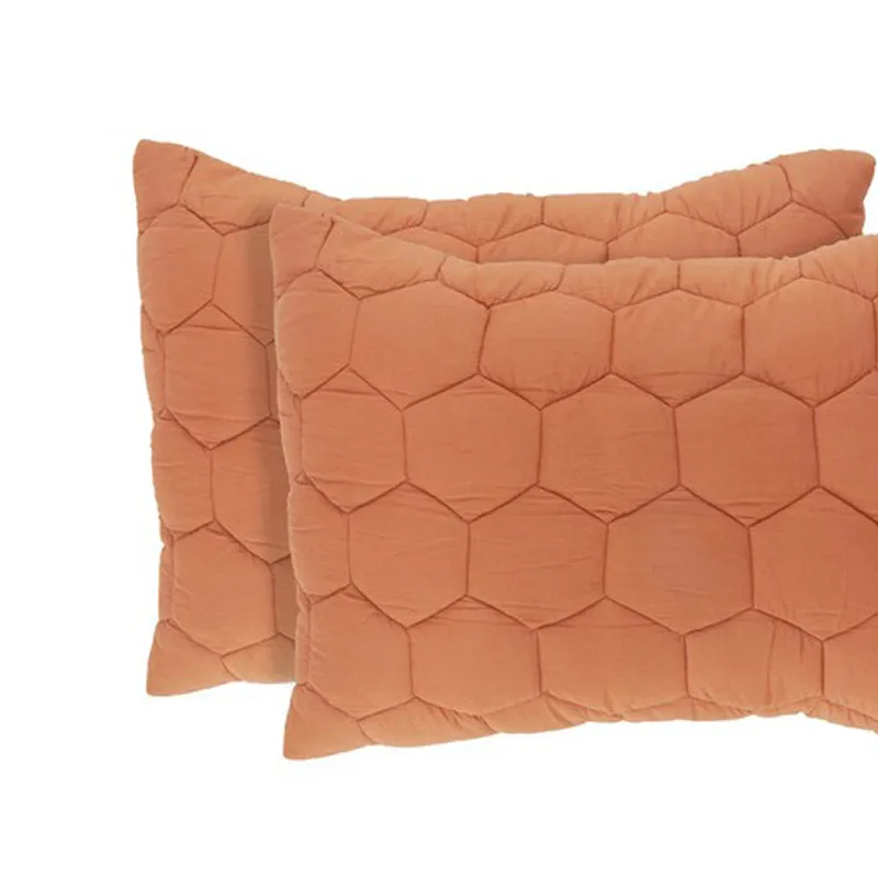 Hexagon Quilted Cotton Pillow - Set Of Two media 5