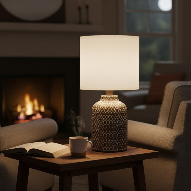 Lustra Metal Table Lamp - White,Black