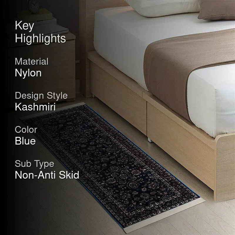 Aavni Flora Nylon Runner Rug - Dark Blue media 2