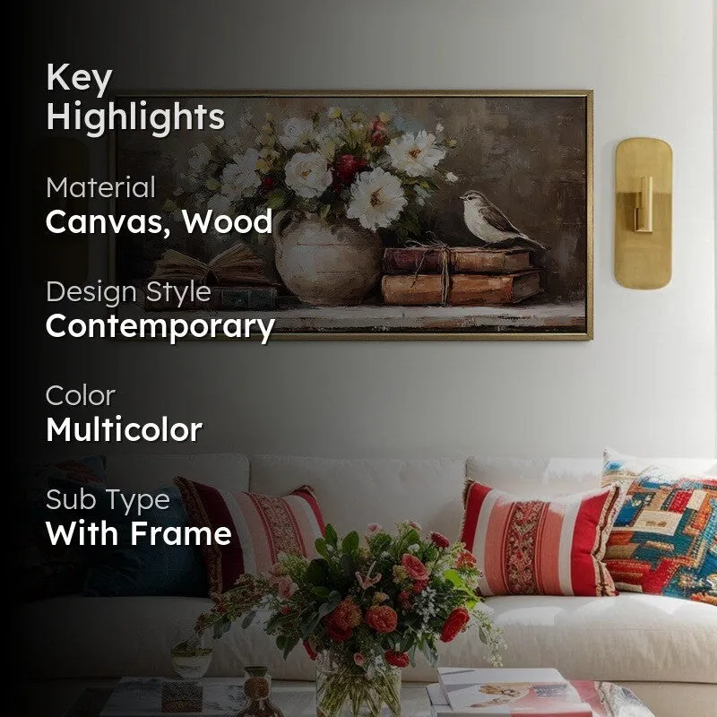 Spring Bloom Canvas Wall Painting With Frame media 2