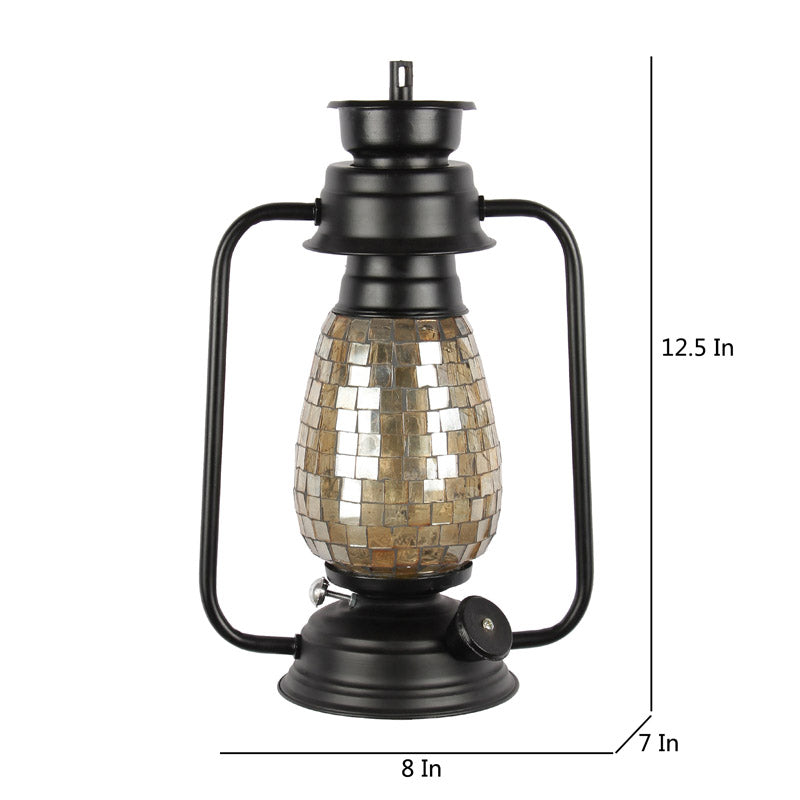 Avina Mosaic Lantern Iron Wall Lamp - Black media 7