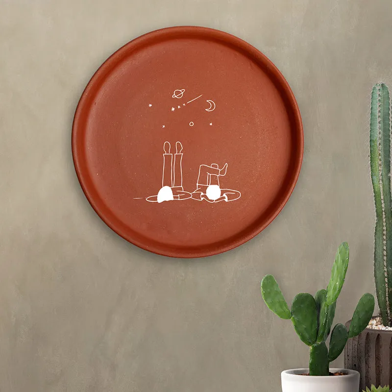 Star Gazers Terracotta Wall Plate media 3