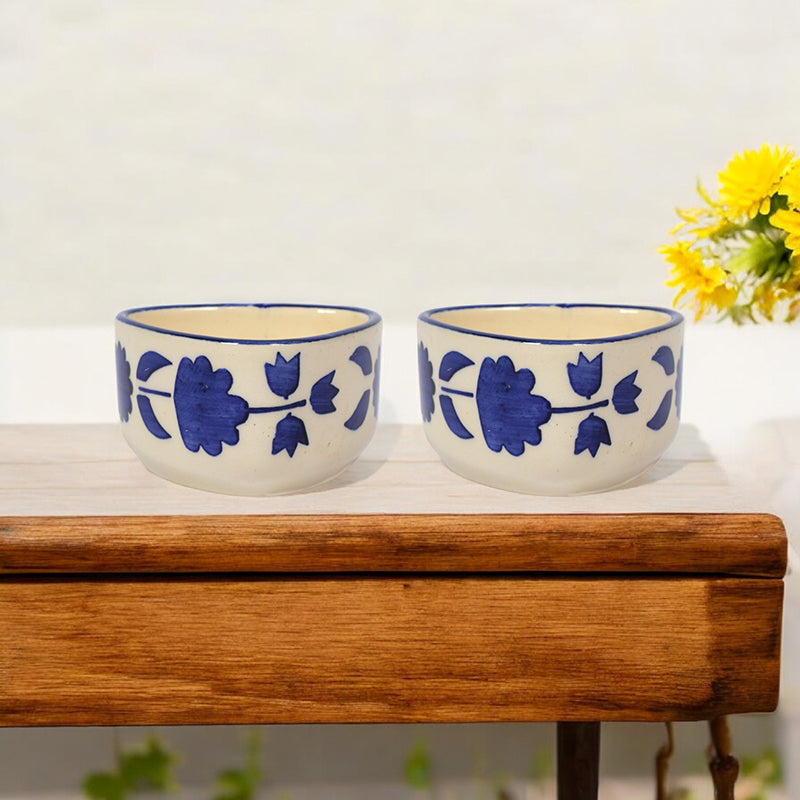 Grecian Blooms Ceramic Dip Bowl (80 mL) - Set Of Two media 6