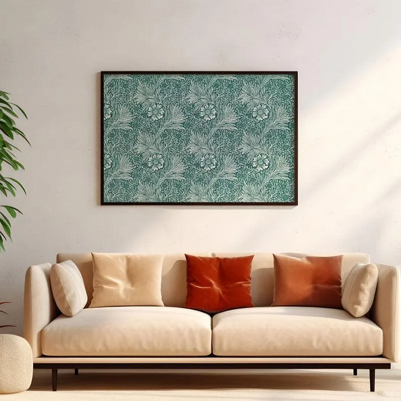 Green Goras Canvas Wall Painting - Black Frame media 4