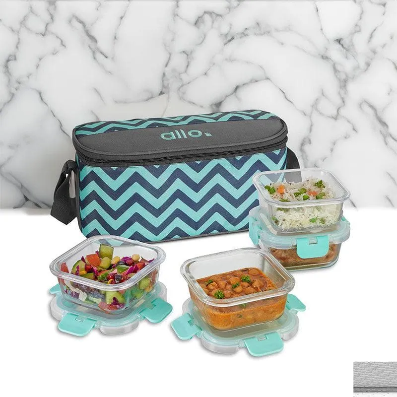 Jonas Lunchbox With Chevron Bag (390 ML) - Set Of Four media 3