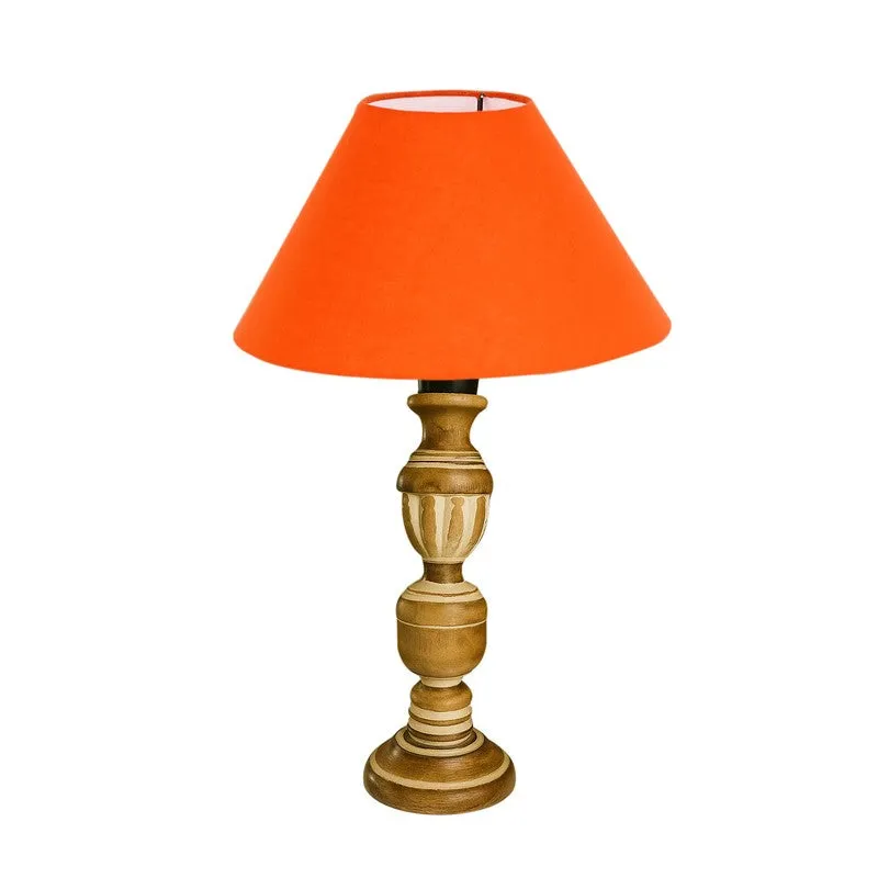 Zenrae Lume Wooden Table Lamp - Orange media 5