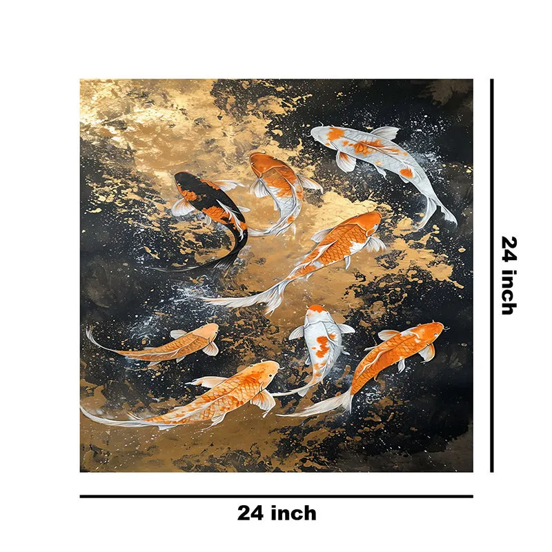 Koi Fish Poly Canvas Wall Painting media 9