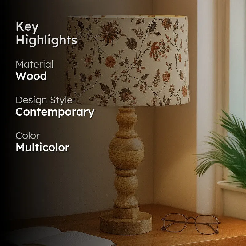 GlowHaven Versatile Wooden Table Lamp - Multicolor media 2