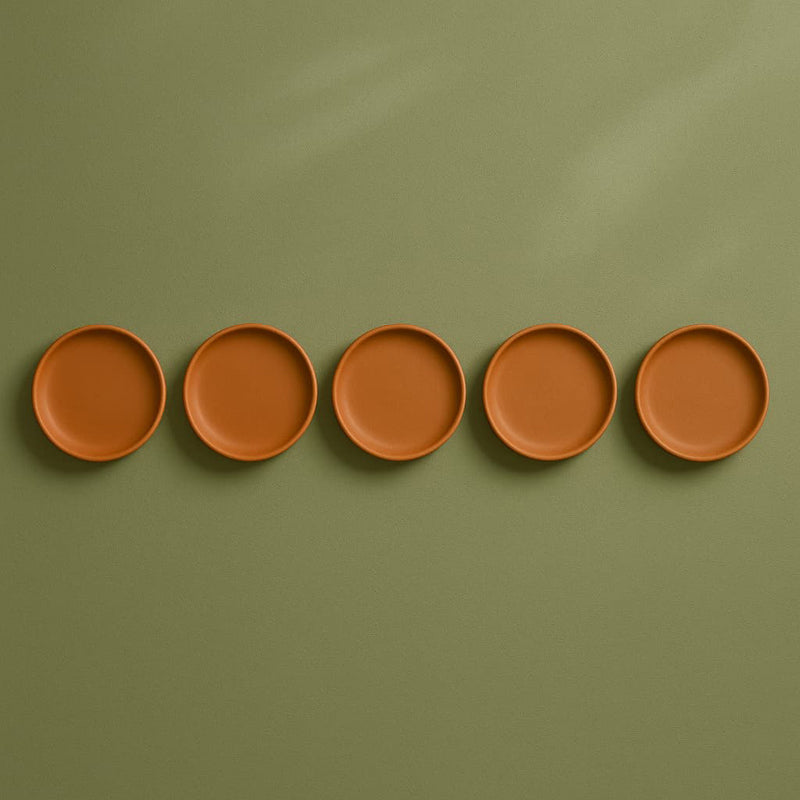 Terrya Handcrafted Terracotta Wall Plate - Set Of Five media 4