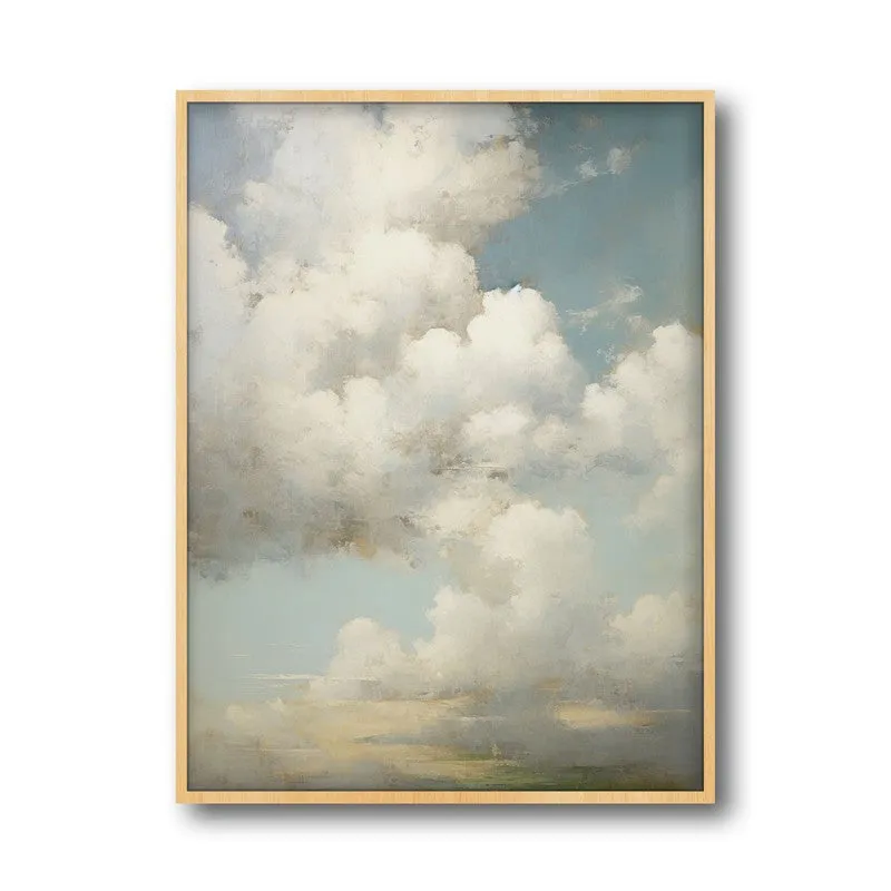 In The Clouds Archival Canvas Wall Art - Natural Brown Frame media 5