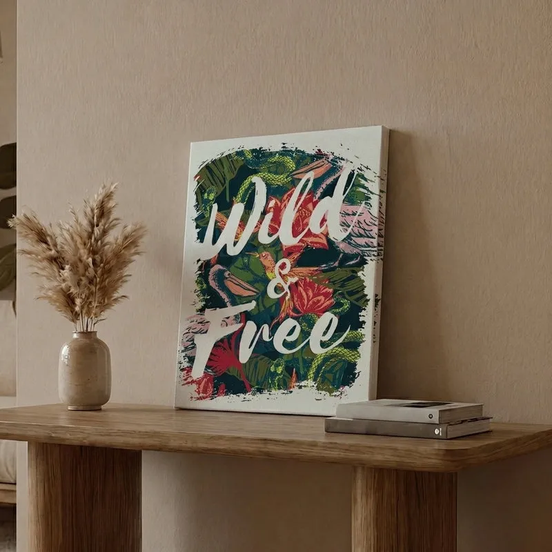 Wild & Free Brushstroke Canvas Wall Art media 1