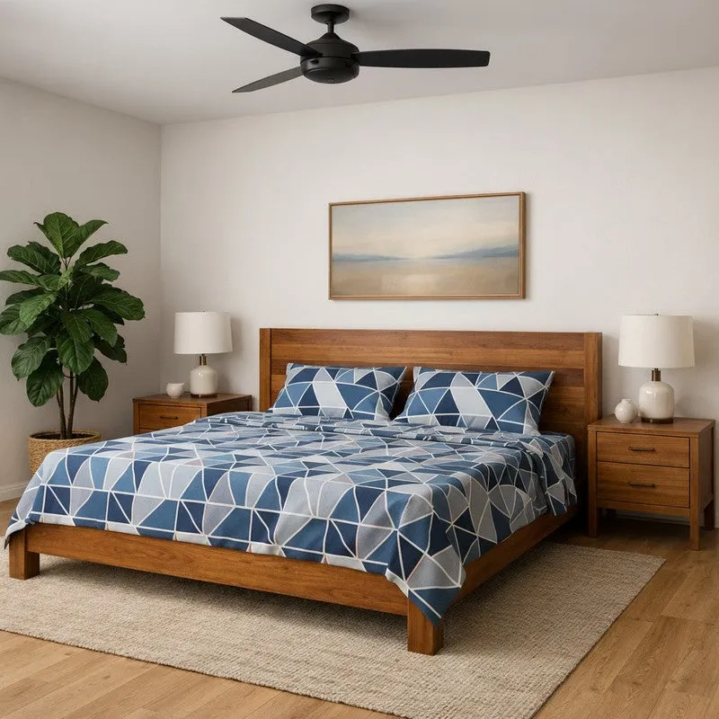 Cool Blues Microfiber Bedsheet - 125 GSM media 1