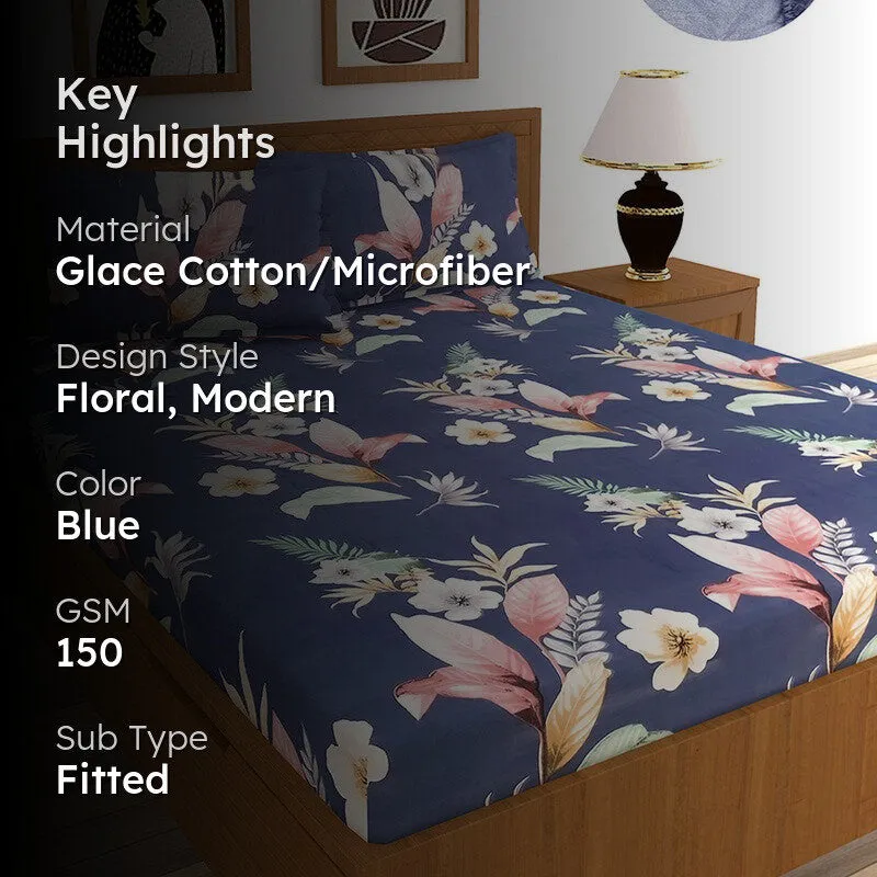 GeoLoom King Fitted Microfiber Bedsheet - 150 GSM media 2