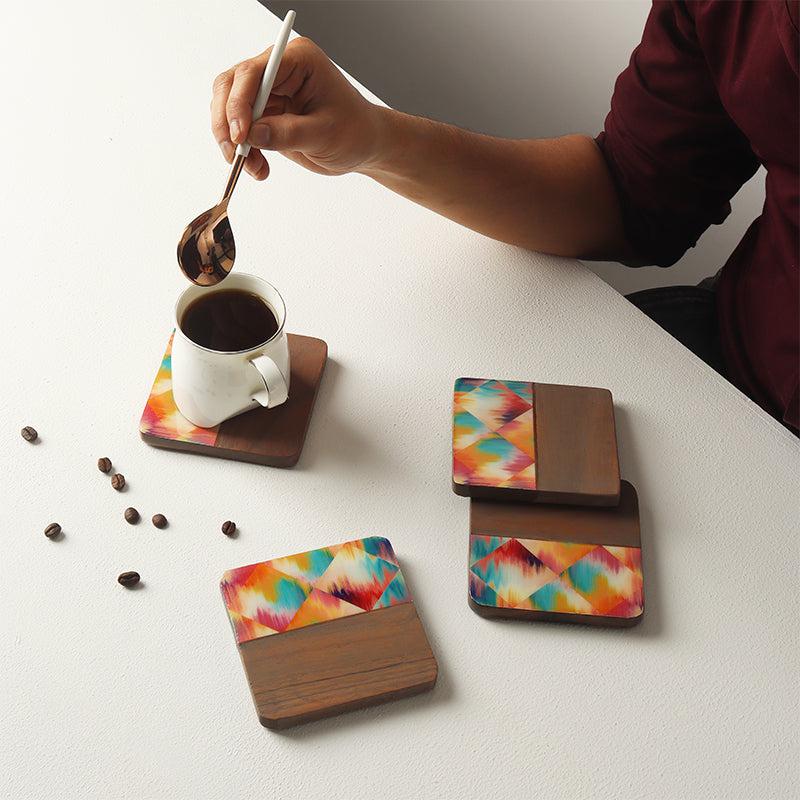 Selira Acacia Wood Coasters - Set Of Four