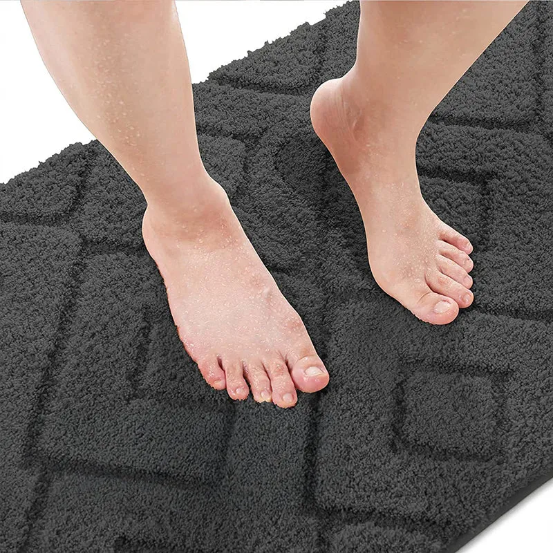 Zella Anti Skid Bath Mat (Dark Grey) - Set Of Four media 5