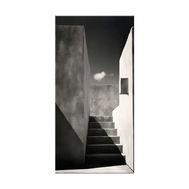 Monochrome Stairway Wall Painting media 4