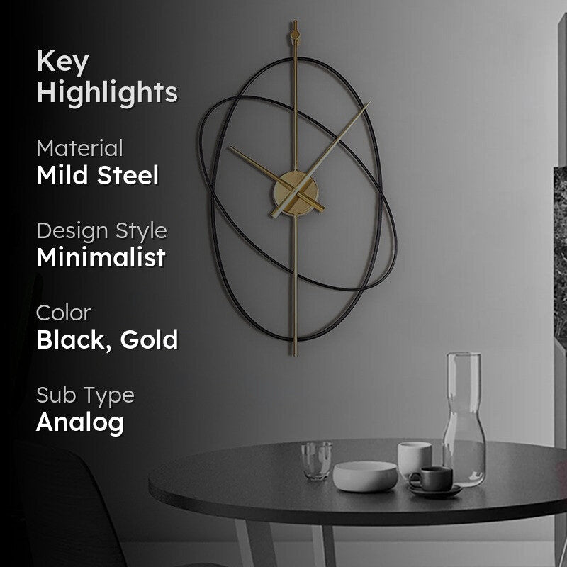 Second Silent Wall Clock - Black media 2