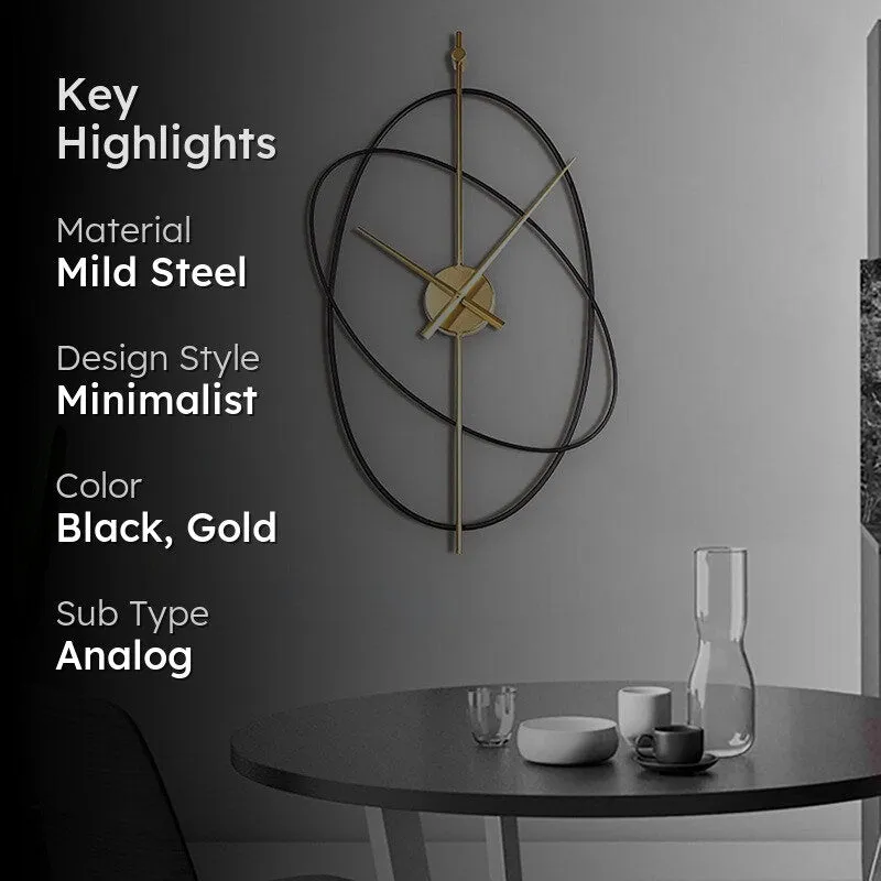 Second Silent Wall Clock - Black media 2