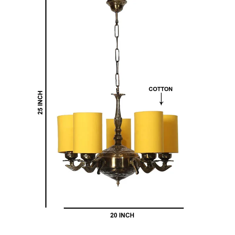 Bielo Cylindrical Golden Antique Ceiling Lamp media 6