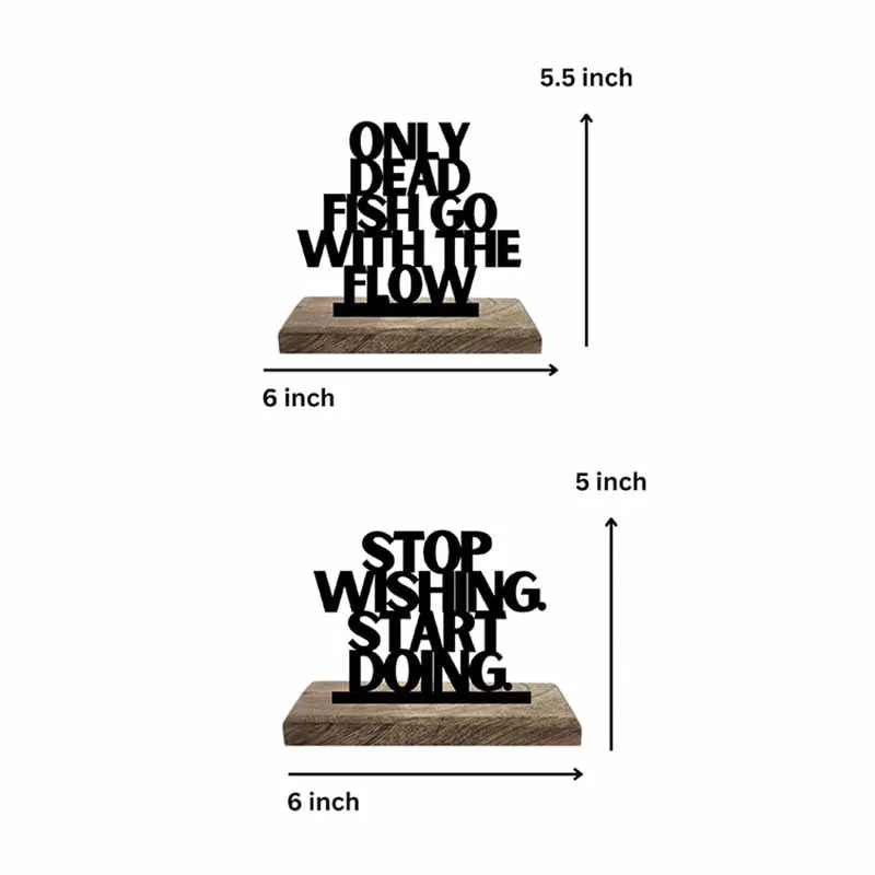 Do Don't Flow Typography Showpiece - Set Of Two media 8