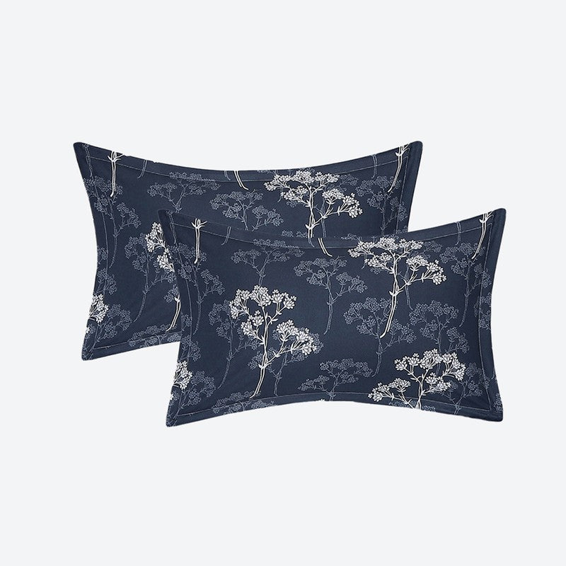 Monte Carlo Multi Blocks Cotton Bedsheet (White,Navy Blue) - 104 TC media 9