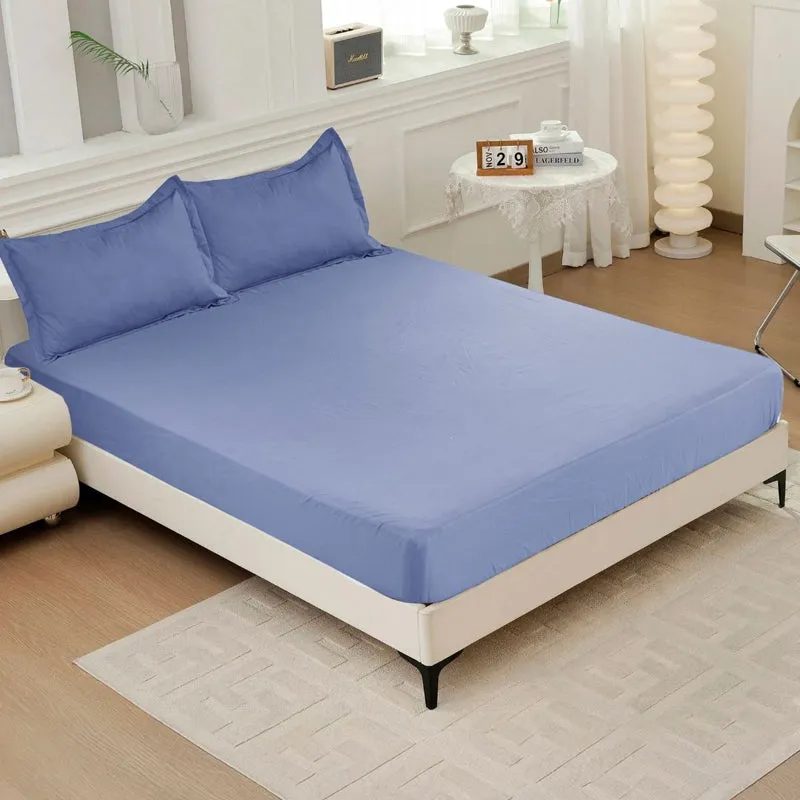 Cloud Drift Fitted Microfiber Bedsheet (Purple) - 140 GSM media 4