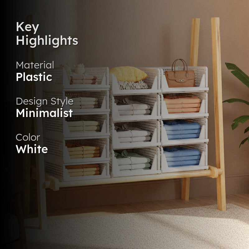 Elegant Stackable Wardrobe Organizer - Set of Twelve media 2