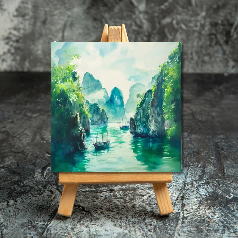 Turquoise Waterscape Showpiece media 3