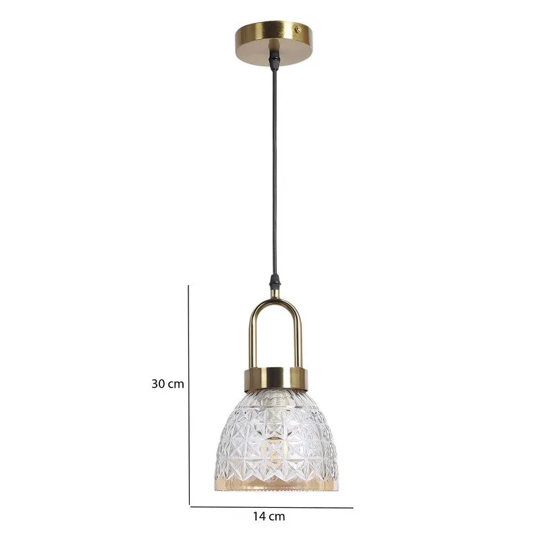 Auralux Textured Pendant Glass Ceiling Lamp media 8