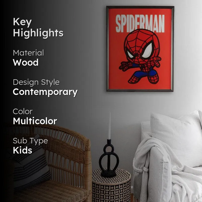 Animated Spiderman Wooden Wall Art media 2