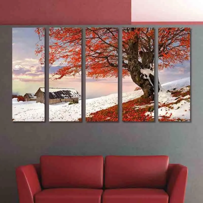 Snowy Days Wall Art - Five Piece Set media 1