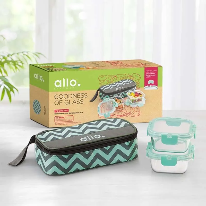 Jonas Lunchbox With Rectangle Chevron Bag (310 ML) - Set Of Two media 3