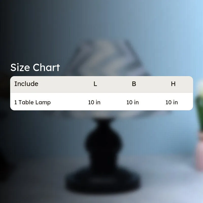Chevron Light Prima Printed Mango Wood Table Lamp - Grey,White,Black media 5