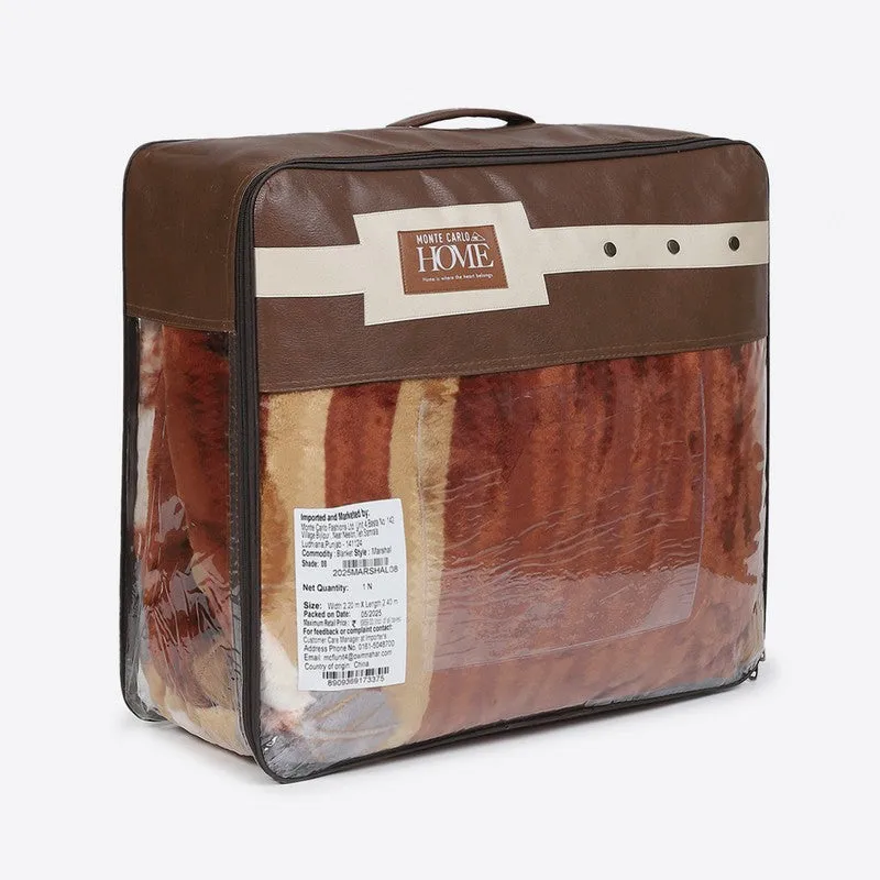 Monte Carlo Autumn Embrace Blanket (Brown,Beige) - 852 GSM media 7