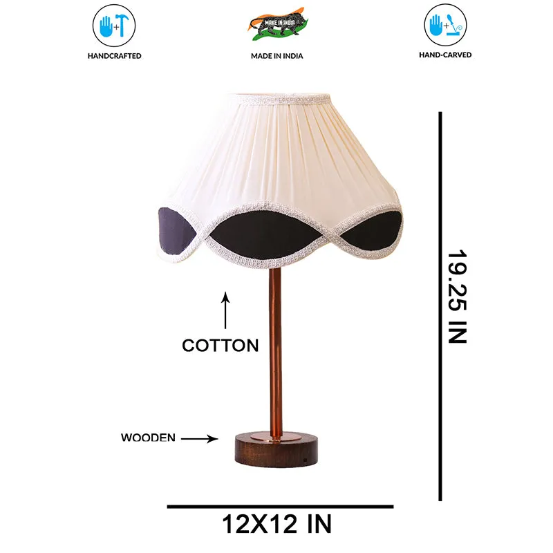 Valenica Rodin Wooden Table Lamp - White,Copper,Brown media 7