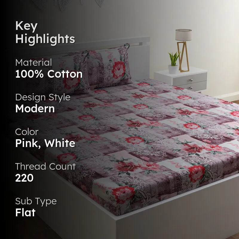 Nimisha Printed Cotton Bedsheet - 220 TC media 2
